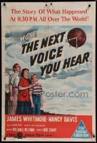 9r150 NEXT VOICE YOU HEAR Aust 1sh '50 James Whitmore & Nancy Davis hear God on the radio!