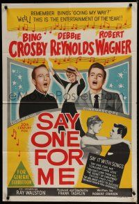 9r173 SAY ONE FOR ME Aust 1sh '59 Bing Crosby, Debbie Reynolds & Robert Wagner sing and dance!