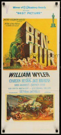 9r856 BEN-HUR Aust daybill '60 Charlton Heston, William Wyler classic religious epic!