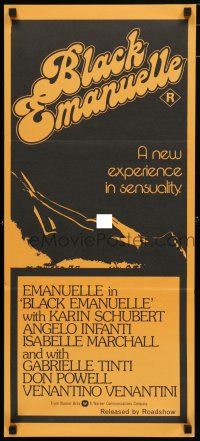 9r860 BLACK EMANUELLE Aust daybill '75 Bitto Albertini's Emanuelle Nera, Laura Gemser