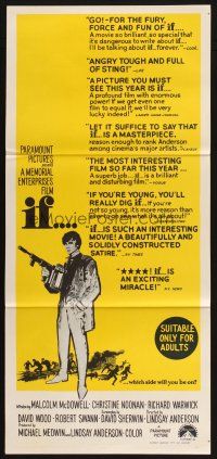 9r958 IF Aust daybill '69 introducing Malcolm McDowell, directed by Lindsay Anderson!