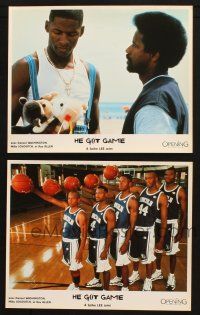 9r438 HE GOT GAME set of 2 French LCs '98 Spike Lee, basketball, Denzel Washington w/afro!