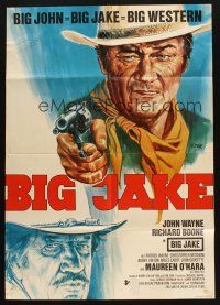 9r695 BIG JAKE German '71 cool Klaus Dill art of Richard Boone & John Wayne!
