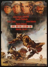 9r788 ONCE UPON A TIME IN THE WEST German R78 Leone, art of Cardinale, Fonda, Bronson & Robards!
