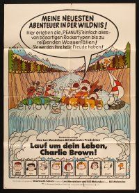 9r798 RACE FOR YOUR LIFE CHARLIE BROWN German '77 Charles M. Schulz, art of Snoopy & Peanuts gang!