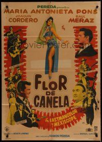 9r476 FLOR DE CANELA Mexican poster '59 Maria Antonieta Pons, Joaquin Cordero!