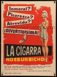 9r479 GAMES MEN PLAY Mexican poster '64 Elsa Daniel, Luis Sandrini, SEX is the name of the game!