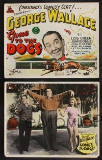9r104 GONE TO THE DOGS set of 4 Aust LCs '39 legendary Australian comedian George Wallace!