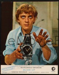 9r434 BLOW-UP set of 2 French LCs R70s Michelangelo Antonioni directed, David Hemmings & photo!
