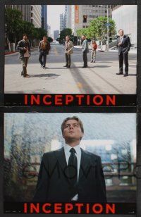 9r396 INCEPTION set of 8 French LCs '10 Christopher Nolan, Leonardo DiCaprio, Gordon-Levitt!