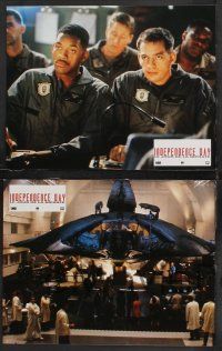 9r381 INDEPENDENCE DAY set of 10 French LCs '96 Will Smith, Bill Pullman, Jeff Goldblum, Hirsch!