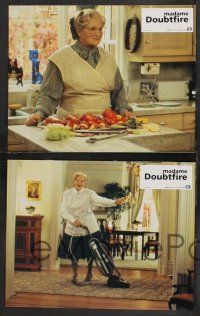 9r355 MRS. DOUBTFIRE set of 12 French LCs '93 cross-dressing Robin Williams, Sally Field!