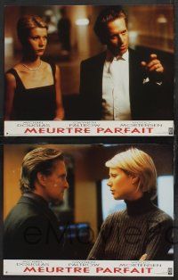 9r404 PERFECT MURDER set of 8 French LCs '98 Michael Douglas, Gwyneth Paltrow, Viggo Mortensen!