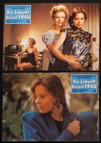 9r551 FUTURE IS WOMAN set of 24 German LCs '84 Ornella Muti & Hanna Schygulla in love triangle!