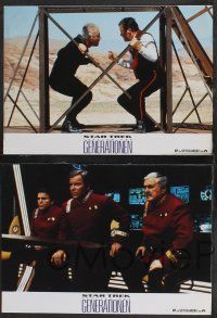 9r616 STAR TREK: GENERATIONS set of 8 German LCs '94 Patrick Stewart as Picard, Shatner as Kirk!