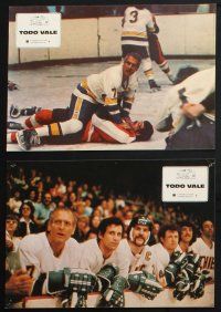 9r034 SLAP SHOT set of 15 South American LCs '77 Paul Newman, Michael Ontkean, ice hockey images!