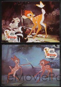 9r077 BAMBI set of 12 Spanish LCs R87 Walt Disney cartoon deer classic, Thumper & Flower!