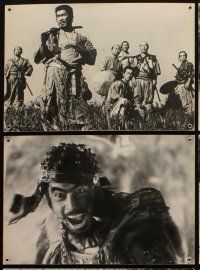 9r007 SEVEN SAMURAI set of 6 Swiss LCs '60s Akira Kurosawa's Shichinin No Samurai, Toshiro Mifune