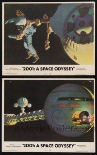 9s843 2001: A SPACE ODYSSEY 2 LCs R72 Stanley Kubrick classic, Gary Lockwood, cool space images!