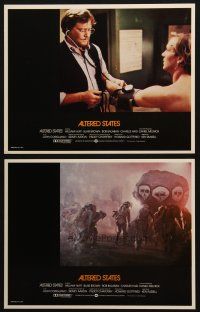 9s845 ALTERED STATES 2 int'l LCs '80 William Hurt, Paddy Chayefsky, Ken Russell, sci-fi horror!