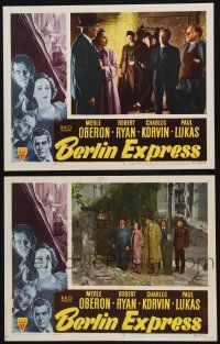 9s850 BERLIN EXPRESS 2 LCs '48 Merle Oberon & Robert Ryan, directed by Jacques Tourneur!