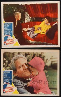 9s877 FATHER'S LITTLE DIVIDEND 2 LCs '51 Elizabeth Taylor, Spencer Tracy & baby!