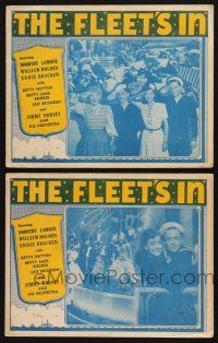 9s880 FLEET'S IN 2 LCs R40s Dorothy Lamour, William Holden, Betty Hutton, Eddie Bracken!