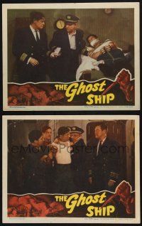 9s883 GHOST SHIP 2 LCs '43 directed by Mark Robson, produced by Val Lewton, mad Richard Dix!