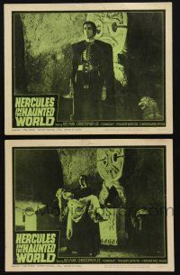 9s896 HERCULES IN THE HAUNTED WORLD 2 LCs '64 Mario Bava, great images of Christopher Lee!