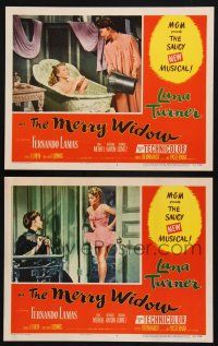 9s922 MERRY WIDOW 2 LCs '52 great images of sexy Lana Turner naked in tub, w/ Una Merkel!