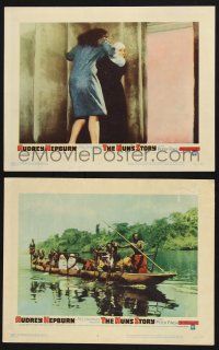 9s934 NUN'S STORY 2 LCs '59 religious missionary Audrey Hepburn fighting and on boat!