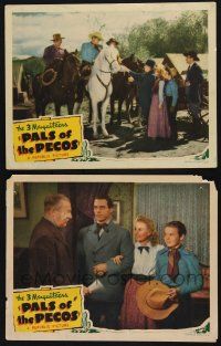 9s942 PALS OF THE PECOS 2 LCs '41 Three Mesquiteers, Dennis Moore, Roy Barcroft!