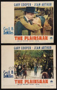 9s944 PLAINSMAN 2 LCs R46 Gary Cooper with Jean Arthur & being tortured, Cecil B. DeMille!