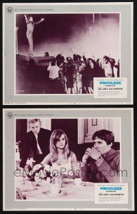 9s946 PRIVILEGE 2 LCs '67 Paul Jones, a shocking movie of a pop singer who makes it big!