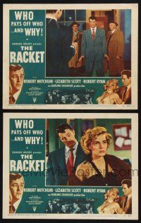 9s949 RACKET 2 LCs '51 William Conrad & Ray Collins, Robert Mitchum w/ Lizbeth Scott!
