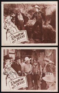 9s952 RAINBOW OVER TEXAS 2 LCs R54 western cowboy Roy Rogers, sexy Dale Evans, Gabby Hayes!