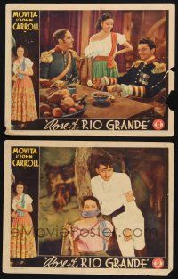 9s961 ROSE OF THE RIO GRANDE 2 LCs '38 great images of soldier John Carroll & pretty Movita!