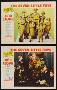 9s966 SEVEN LITTLE FOYS 2 LCs '55 images of Bob Hope & his seven kids, Jerry Mathers!