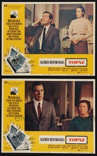 9s983 TOPAZ 2 LCs '69 Alfred Hitchcock, John Forsythe, most explosive spy scandal of this century!