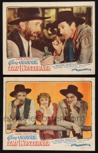9s994 WESTERNER 2 LCs R46 Gary Cooper, Walter Brennan, the colorful west at its best!