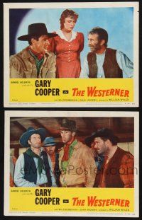 9s995 WESTERNER 2 LCs R54 Gary Cooper, Walter Brennan, the colorful west at its best!