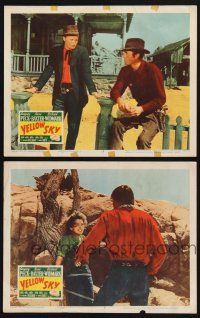 9s999 YELLOW SKY 2 LCs R52 great images of Gregory Peck & Anne Baxter, Richard Widmark
