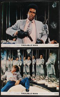 9s439 TROUBLE MAN 8 color 11x14 stills '72 Robert Hooks, one cat who plays like an army!