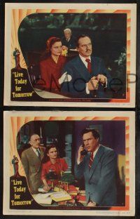 9s761 ACT OF MURDER 3 LCs '48 Edmond O'Brien, Geraldine Brooks, Live Today for Tomorrow!