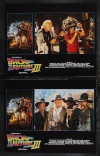 9s088 BACK TO THE FUTURE III 8 LCs '90 Michael J. Fox, Christopher Lloyd, Robert Zemeckis!
