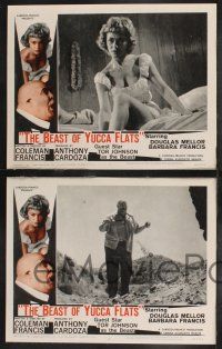 9s094 BEAST OF YUCCA FLATS 8 LCs '62 cheesy horror, wrestler Tor Johnson in dual role!