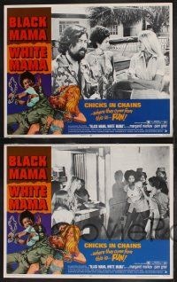 9s106 BLACK MAMA WHITE MAMA 8 LCs '72 classic wacky sexy art of two barely dressed chicks w/chains!