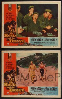 9s112 BOLD & THE BRAVE 8 LCs '56 Wendell Corey, Mickey Rooney, the guts & glory story bravely told!
