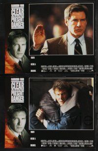 9s136 CLEAR & PRESENT DANGER 8 LCs '94 Harrison Ford as a soldier for truth!