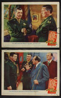 9s773 COMMAND DECISION 3 LCs '48 Clark Gable & Walter Pidgeon, Brian Donlevy, Charles Bickford!